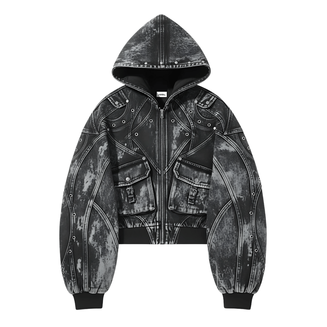 BLACK DENIM CROP JACKET